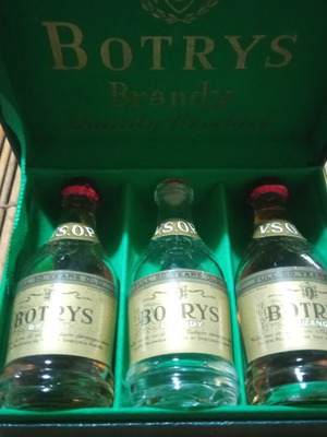 Botrys VSOP 50 Year Old Greek Brandy used, two sealed and one empty