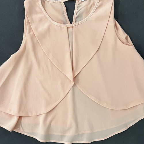 Pink Woman sleeveless shirt and airy blouse like new, pink and yellow