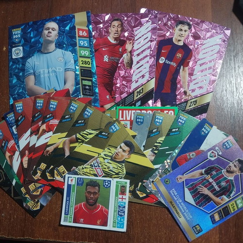 Panini football cards pack of 21, like new with limited editions