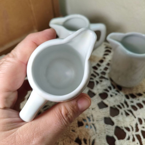 Set of 3 vintage Feldha Rhon porcelain milk jugs made in Germany 1970