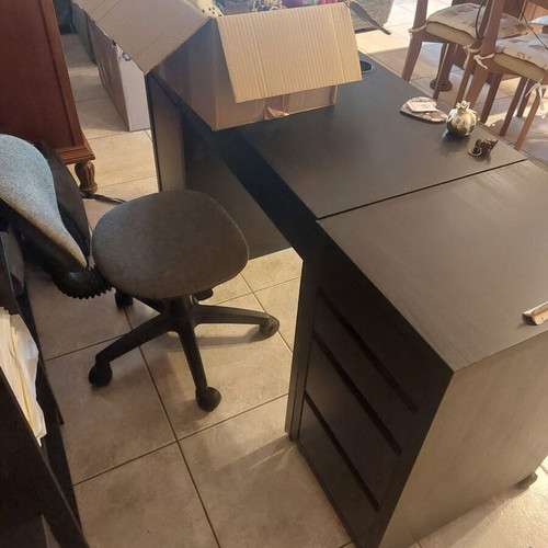 IKEA office furniture set like new, desk, bookcases, and TV table