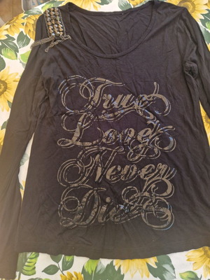 Women's long sleeve top used, black, size L
