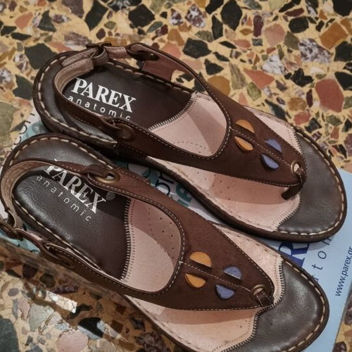 Parex women's anatomical sandals like new, size 38, brown