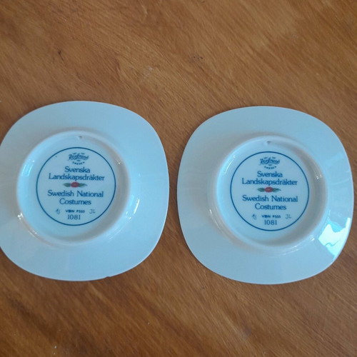 Porcelain plates Rorstrand Sweden Swedish National Costumes like new