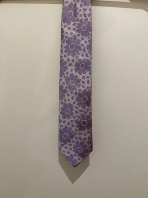 Tie new purple and turquoise with floral pattern