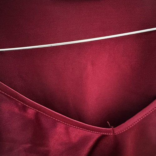 Burgundy thick satin set