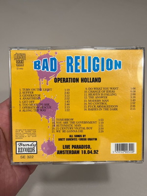 Operation Holland Bad Religion CD μεταχειρισμένο, punk