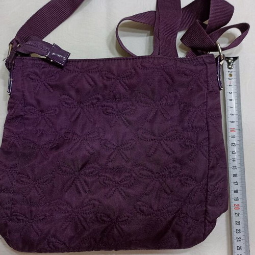 Carpisa fabric women's bag used, crossbody, eggplant color