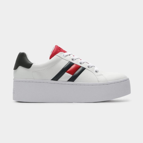 Tommy Hilfiger platform sneakers used, white size 38