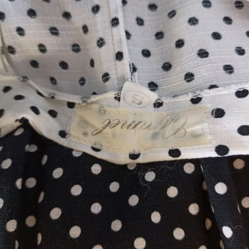 Vintage dress used, strapless, small, black and white