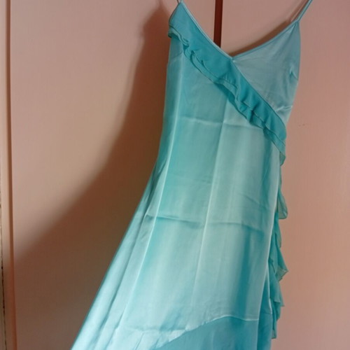 Rebecca Blu Satin Dress size S like new, turquoise