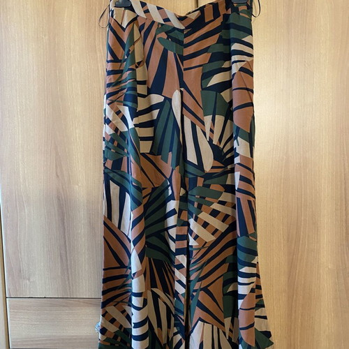Molly Bracken colorful wide-leg pants new, viscose fabric