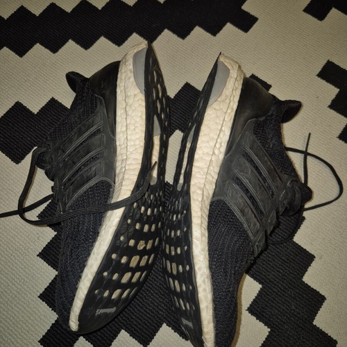 Adidas Ultraboost black running shoes, size 42