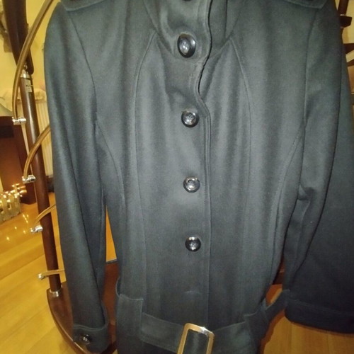 Women's coat Made in Italy like new, 75% wool, size S, black