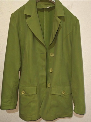 Vintage women's jacket without padding like new, green