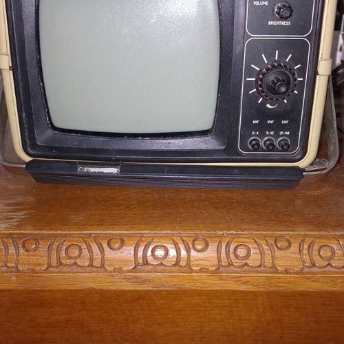 Euromatic 405D vintage portable black and white television used