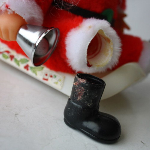 Santa Claus with sledge and music from 1990 decade new