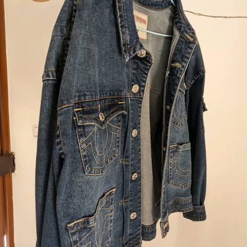 True Religion oversized μπουφάν μεταχειρισμένο, μπλε