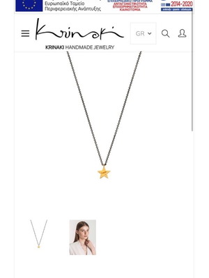 Necklace with 14K yellow gold motif and diamond, silver chain