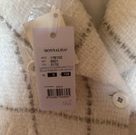 Παιδικό παλτό Monnalisa 8 ετών καινούργιο, άσπρο-μπεζ, μέγεθος 128 εκ