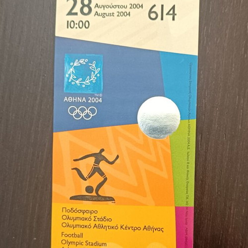 Football Final Tickets Athens 2004 Olympics like new