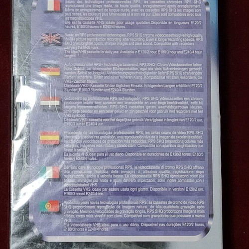 RPS SHQ-240 VHS Video Cassette new, Super High Quality