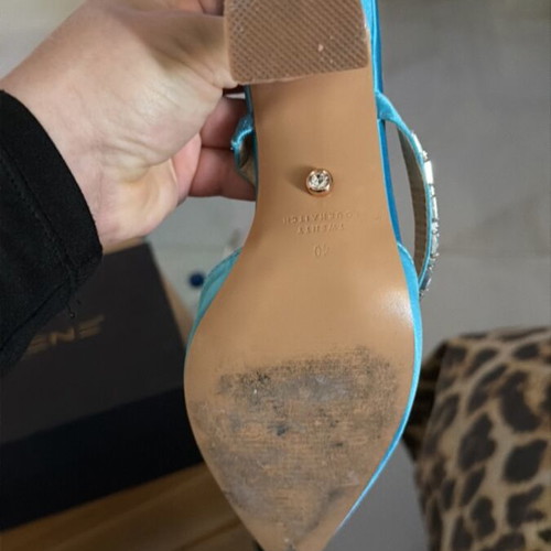 Twenty Four Hitch blue mules size 39 like new