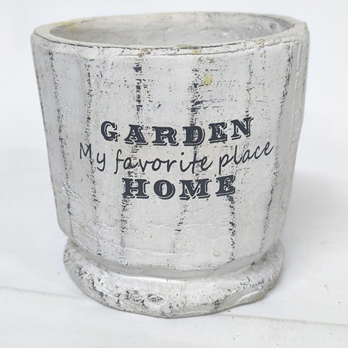 Handmade clay flowerpot 14×14×14 cm like new