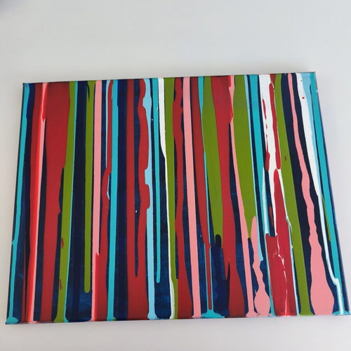 Striped original painting 30x40 on canvas new