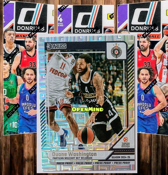 BASE PRESS PROOF - WASHINGTON - PARTIZAN - DONRUSS EUROLEAGUE 2024-25