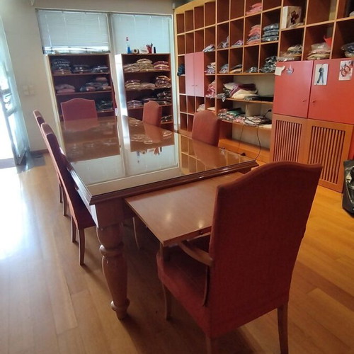 Monastery Dining Table with Glass and Chairs like new