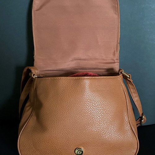 Avon shoulder bag light brown faux leather new