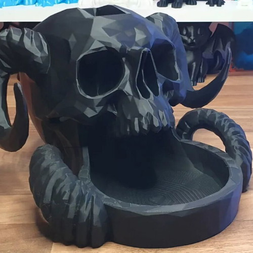 Skull Dice Tower new, detailed print
