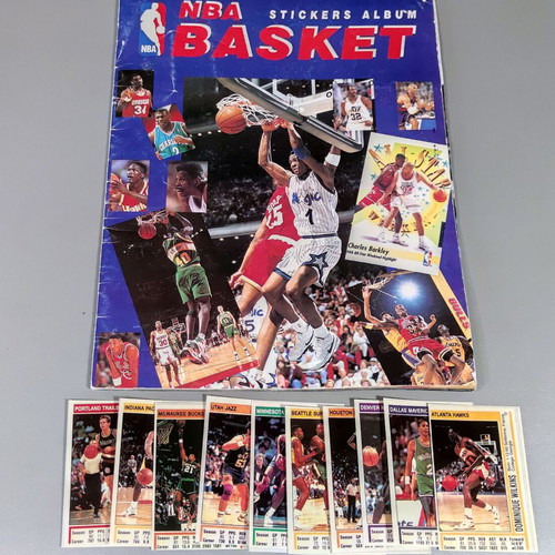 NBA 1990-91 Sticker Album used with 105 authentic stickers