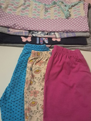 Girls' clothing pack, 8 sleepwear pieces, ages 6-8