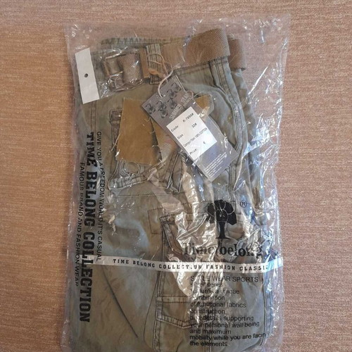 Time Belong Cargo Bermuda Shorts Size 32 New Olive