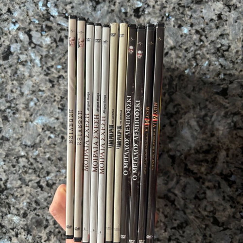 Set of DVDs with Greek and foreign movies like new