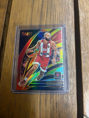 2025-26 Panini Select EuroLeague Evan Fournier Courtside Tie-Dye Card new
