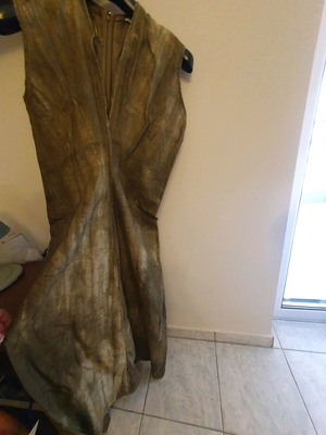 Zara dress new, size M, olive with beige color