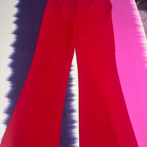 Lynne red flared pants like new, size M