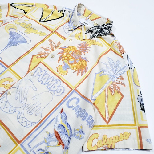 Bershka summer men's cotton print shirt like new, sizes XS-S-M