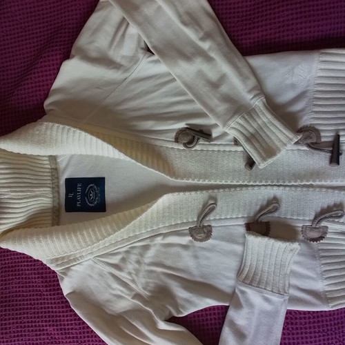Playlife cotton cardigan used, small, sugar color