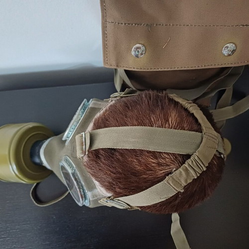 M75 Hungarian Military Gas Mask set like new with filter and case
