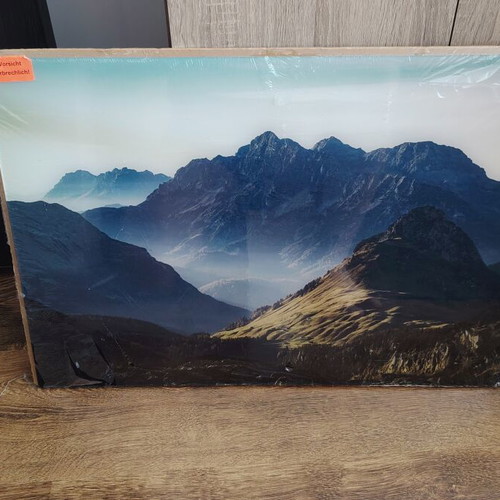 Plexiglass painting with mountain landscape new