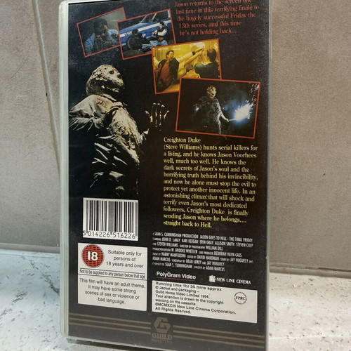 Jason Goes to Hell VHS used, rare horror fantasy thriller