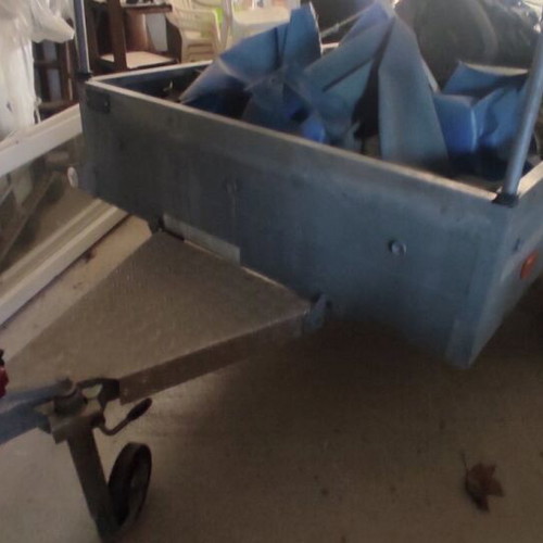 Trailer factory used with license plate and canopy