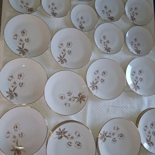 Scherzer porcelain dinnerware set used, pack of 35 pieces