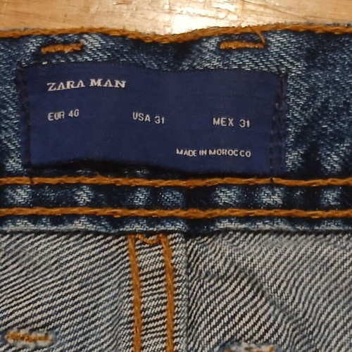 Zara Man Denim Bermuda Size 40 Large Like New Blue