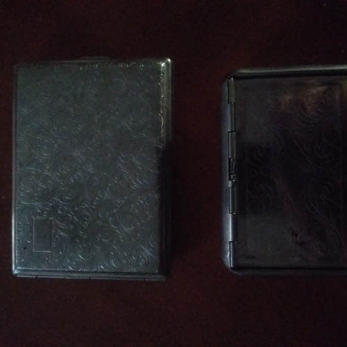 Tobacco cases used, set of 2 for tobacco and cigarettes