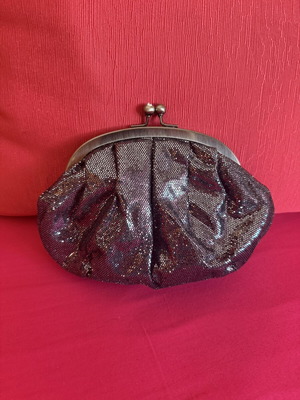 Accessorize evening bag used, gray anthracite color